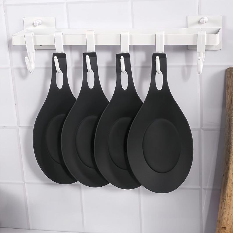 Silicone Spoon Rest Spatula Holder Heat Resistant Utensil Placemat Tray Kitchen Tools