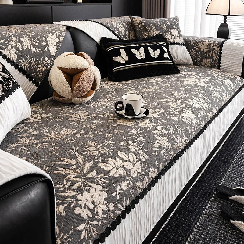 Sofa Kissen Universal Für Alle Jahreszeiten Neue Leder Sofa Abdeckung Fixiert Rutschfest Sitzkissen Leichter Luxus High-End Bezug