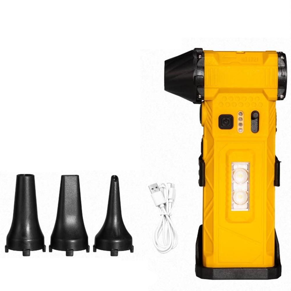 

High-Speed Turbo Violent Fan Brushless Motor Wireless Handheld Fan Car Cleaning жёлтый