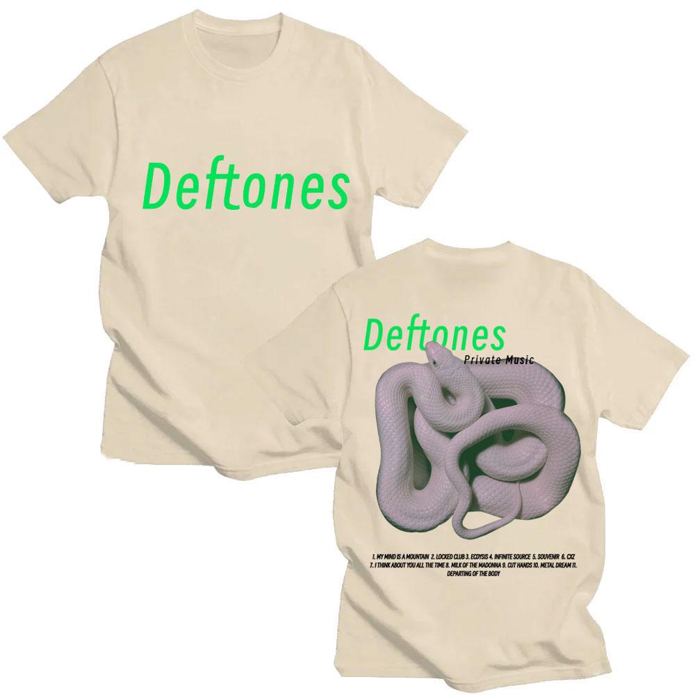 Hip Hop Rockband Deftones Privat Musikalbum T-shirt Orm 2025 Vintage Högkvalitativa T-shirts Män Kvinnor Bomull Oversized T-shirts