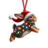 2D Acrylic Animal Ornaments With Christmas Hats, For Christmas Tree Decoration