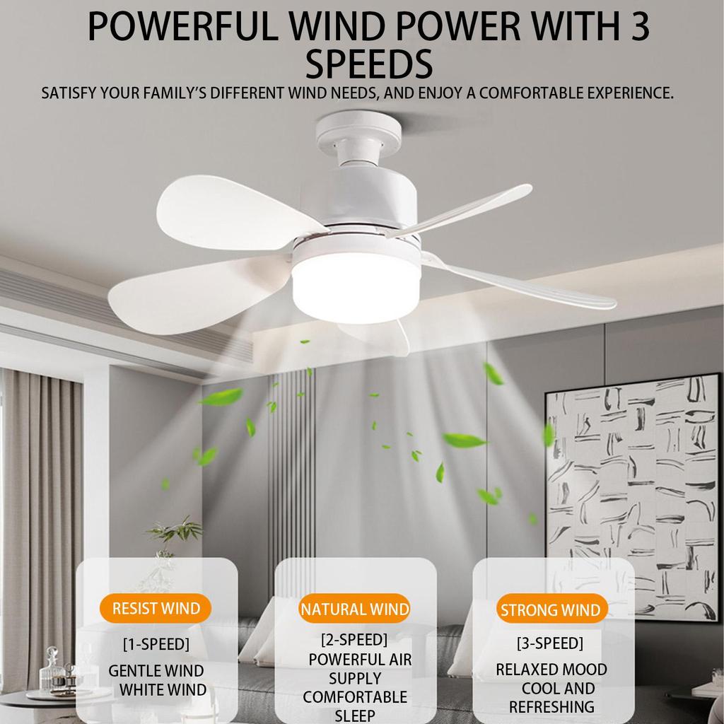Bedroom Ceiling Fan Household Small Fan Light Intelligent Lighting Detachable Cooling Gadget For Hallway Bedroom Living Room