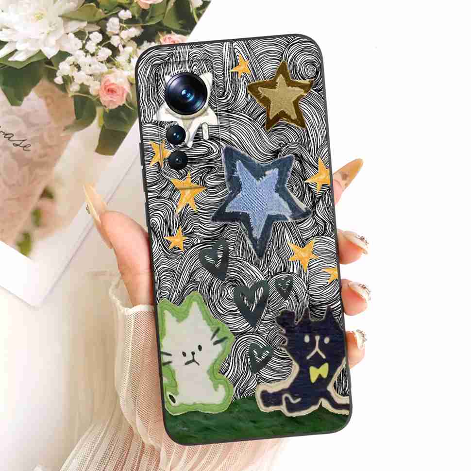 For Xiaomi Mi 12T Case 22071212AG Cute Cartoon Cat Panda Silicone Back Cover For Xiaomi Mi 12t Bumper Phone Cases Fundas