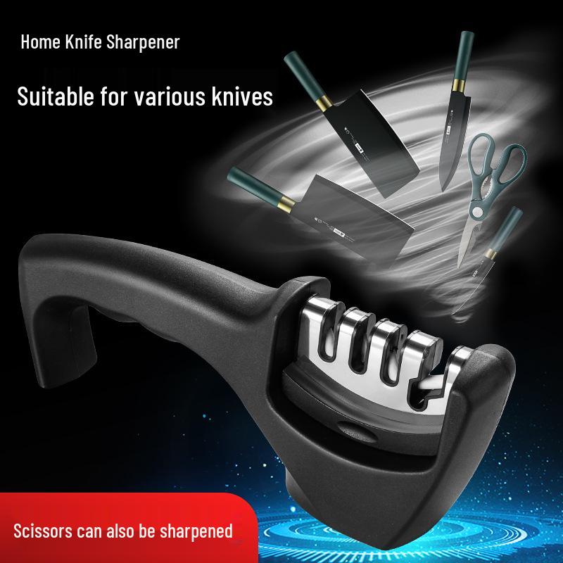 Automatic Kitchen Knife & Scissors Sharpener - Professional Whetstone Tool for Quick Edge Restoration