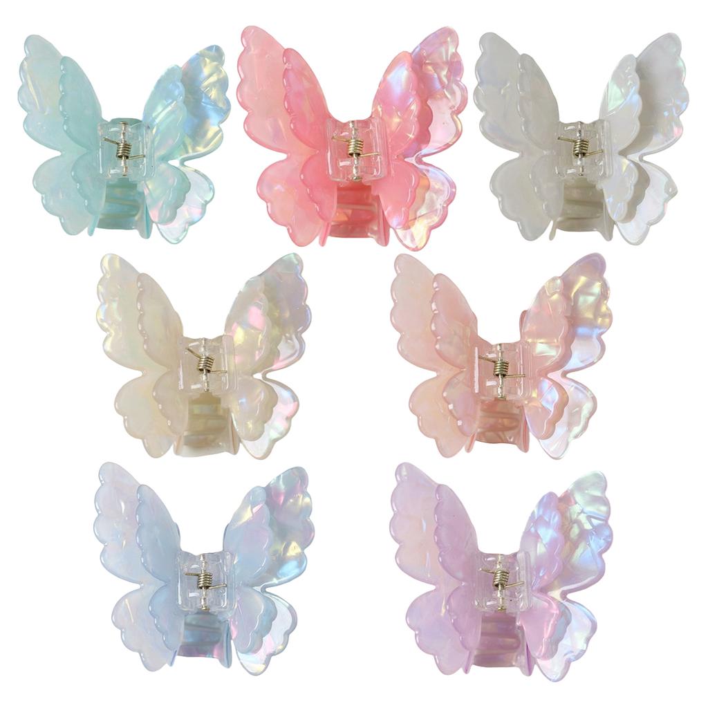 Butterfly Hair Claw for Women Acrylic Handmade Back-of-Head Shark Clip Hair Accessories