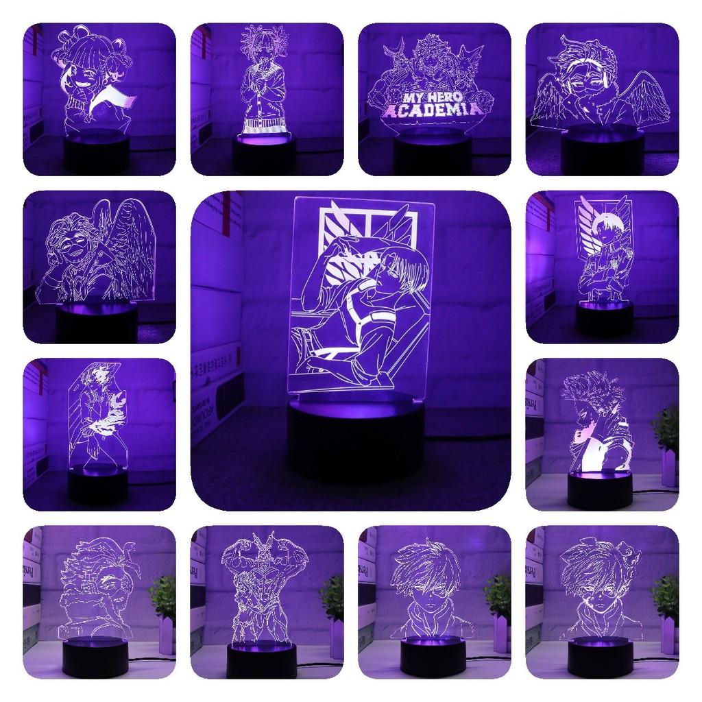 Colorful 3d My Hero Academia Night Light Led Table Lamp For Anime Lovers And Collectors