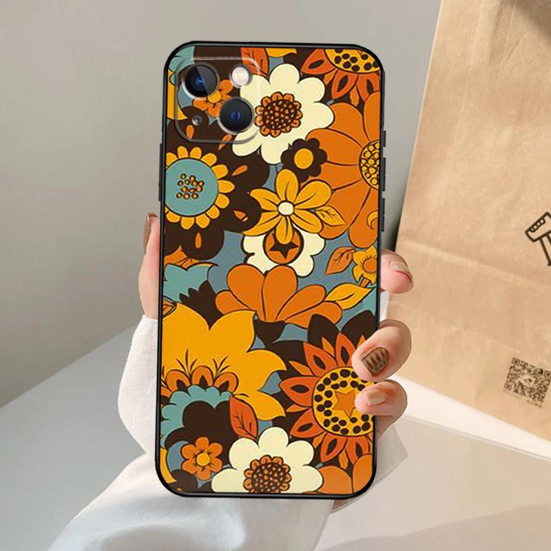 70s hippie  Psychedelic floral flowers Case For iPhone 17 Air 17Pro 17 Pro Max Silicone Back Cover Shell