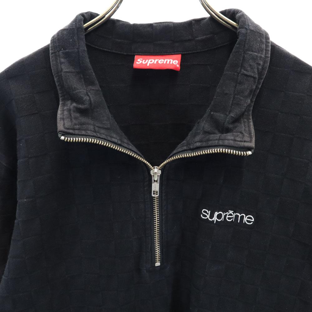 Supreme Camiseta de manga larga con media cremallera M negra jersey Hombre Usado