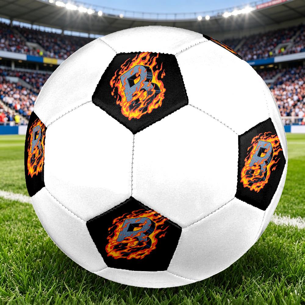 1pc Letter B Soccer Ball Size 5 Football Machine Sewn Indoor/Outdoor Universal Football Q54