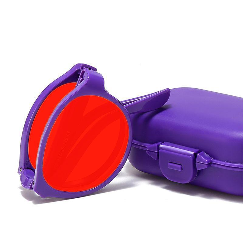 Portable Folding Night Vision Anti Blue Light Glasses for Men and Women Mobile Phones Computers Competitive Games Eye Protection