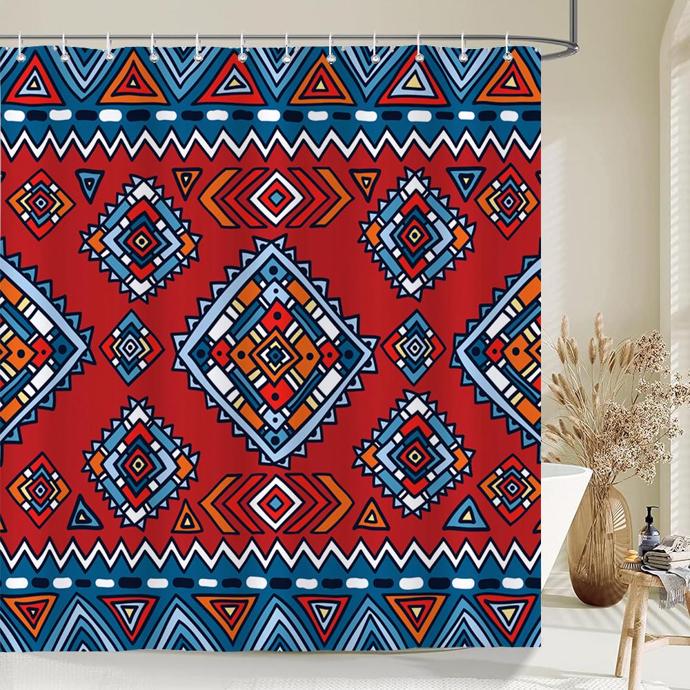 Bohemian style Shower Curtains Waterproof Polyester Fabric Boho Bath Curtains For Bathroom Bathtub Curtain With Hooks