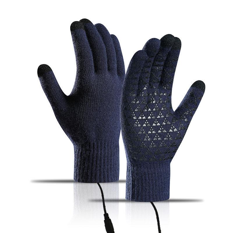 Heated Motorcycle Gloves Winter Warm Touch Screen Gloves With Heating Sheet USB Charging Soft Outdoor Fishing Cycling Gloves