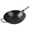 San Jiaolong 34cm Wrought Iron Wok with Nitrided Seasoning