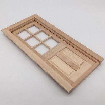 1/12 Dollhouse Miniature Wood External Single Door Unpainted DIY Accessories
