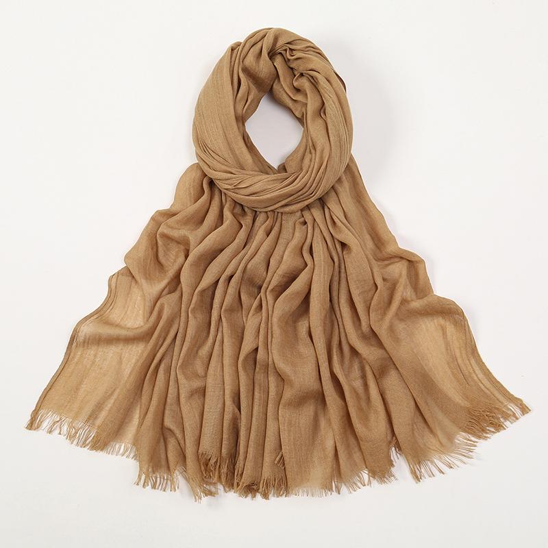Large Size Cotton Feeling Scarf Women Plain Foulard Femme Luxury Hijab Long Bandana Evening Party Dress Shawls and Wraps