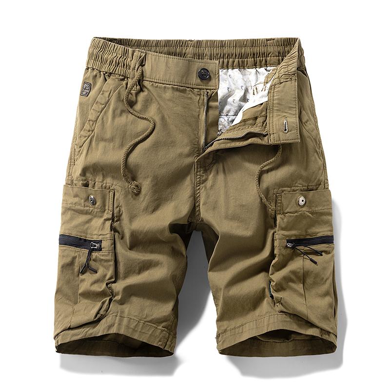 Summer Men Cotton Cargo Shorts Mens Outdoor Casual Shorts Men Multi Pocket Beach Streetwear Shorts Male Sport Safari Short Pants