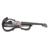 Electric Violin 4 4 Full Size Silent Carbon Fibre with Maple Fittings White Letters Pattern Beginners Practice Playing
