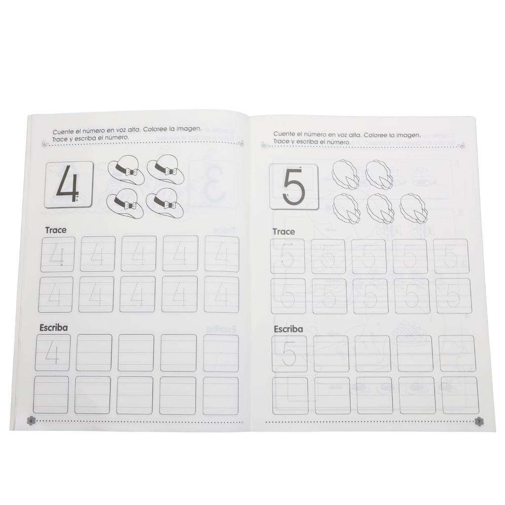 Non-Toxic 1-20 Spanish Números Calligraphy Copybook For Kids Handwriting Preschool Learning Practice Kindergarten Children Alphabet Books