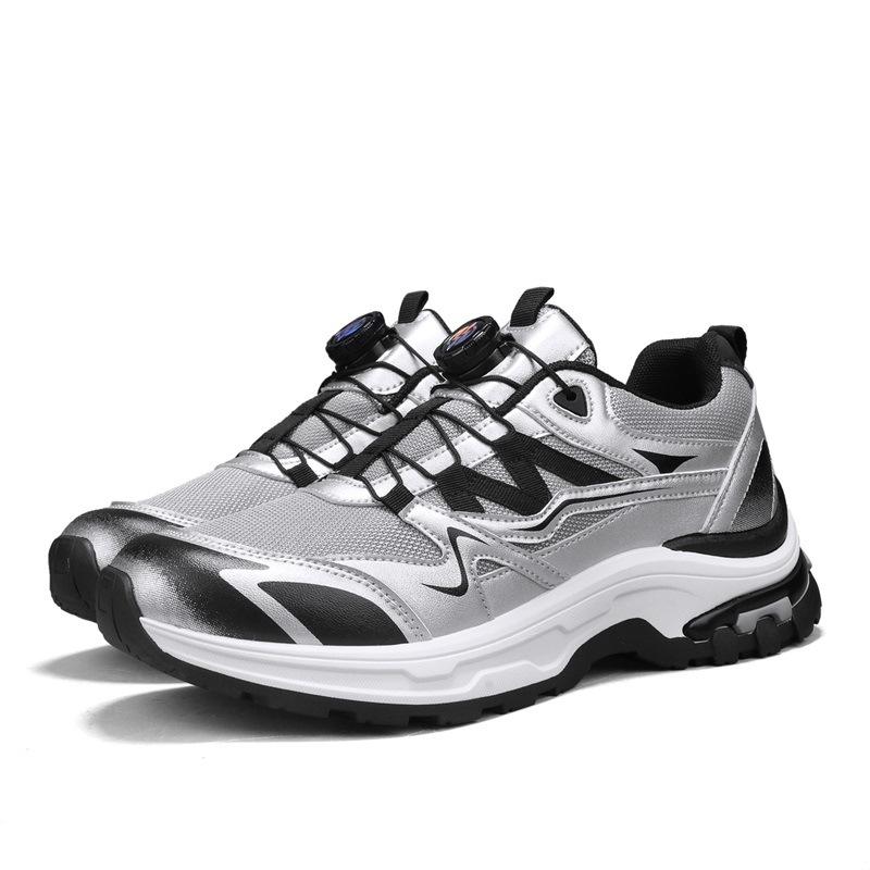 

New large size spring and autumn mesh breathable mobile shoes casual fashion lightweight men s shoes running shoes 45 серебряный серый