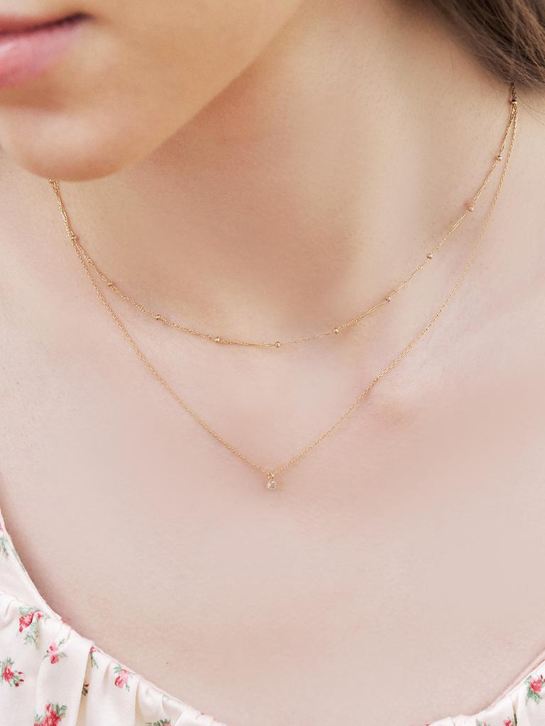 Engbrox Glare Cubic Layered Necklace