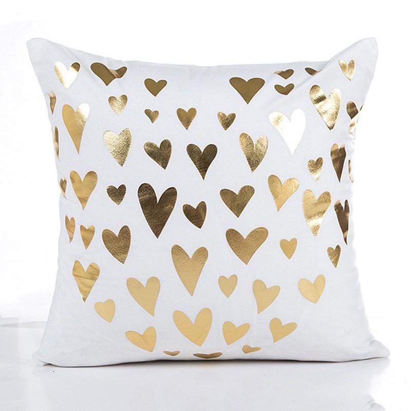 Short Plush Hot Stamping Home Pillow Cover Sofa Bedroom Cushion Cover Super Soft Pillow Cushion