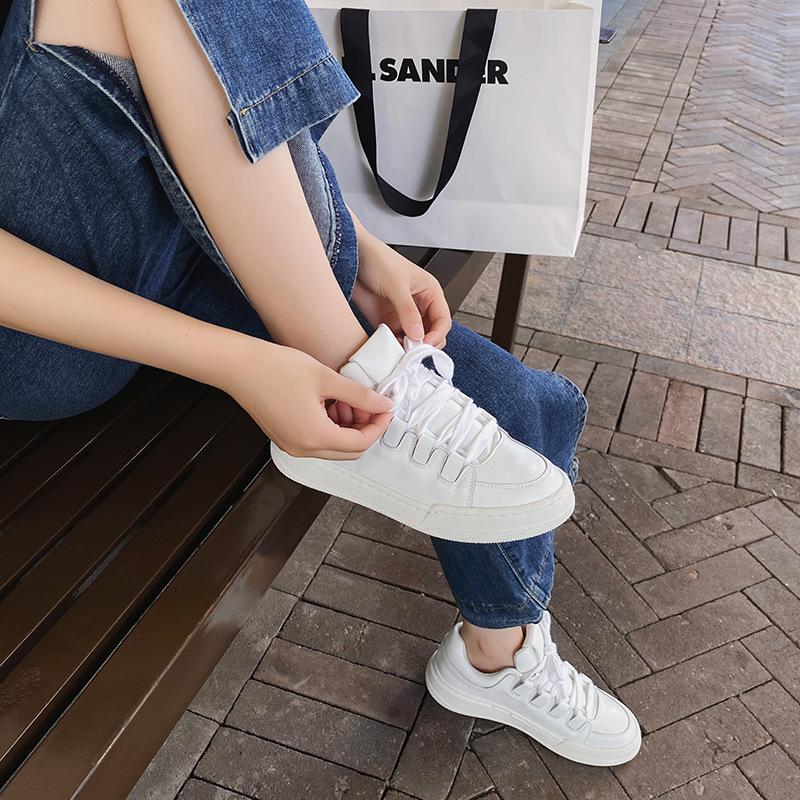 

Grape mother same style~ Amiu leather 2025 new sports and leisure breathable board shoes 41-44 large size sports shoes 44 белый