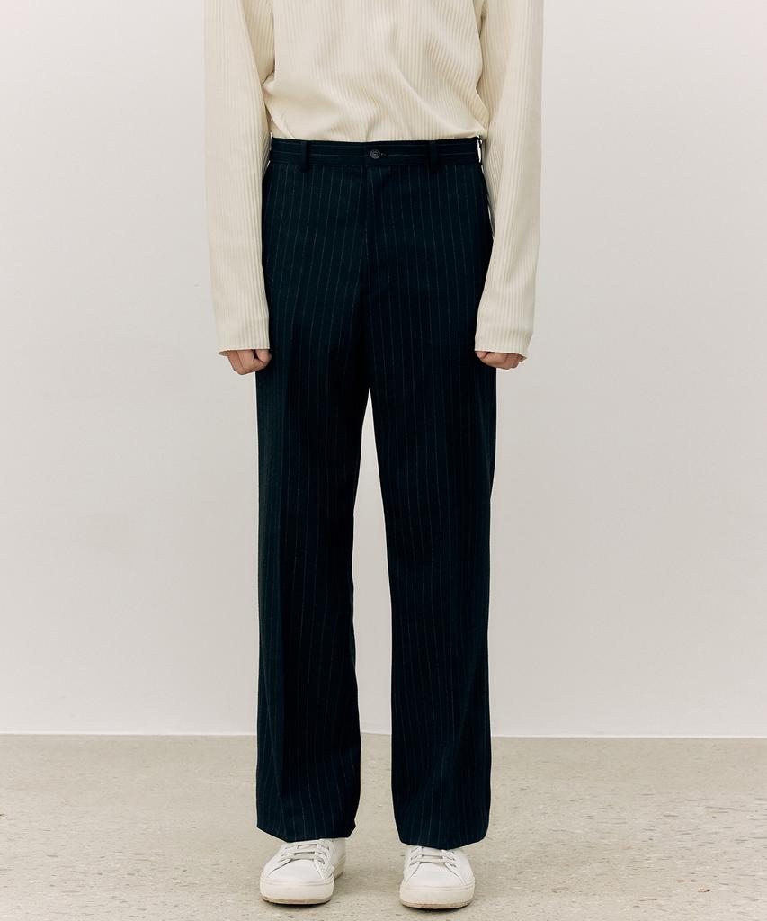 Gachi Semi-Wide Striped Slacks