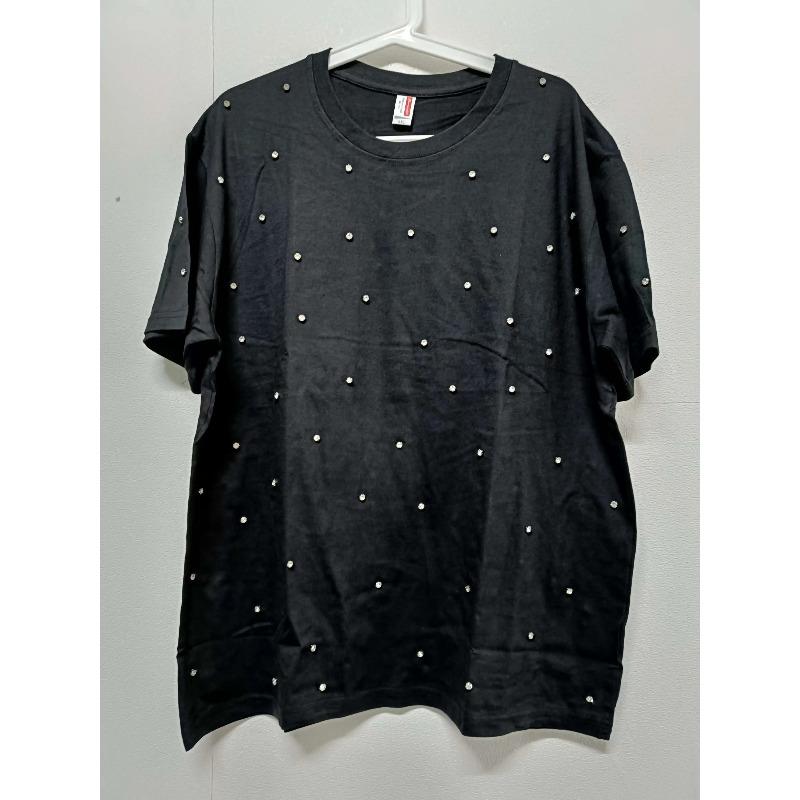 White Top Vintage Mujer Camisetas Autumn O Neck Solid Color Diamonds T-shirts Harajuku Short Sleeve  Loose Casual Tees