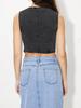Women's V-neck Denim Vest Top - European & American Style