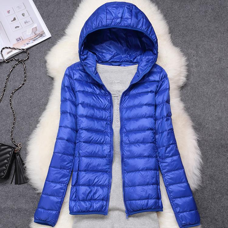 2024 Autumn and Winter New Women's Hooded Light Down Jacket Short Casual Thin Down Jacket Large Size Winter Clothing
