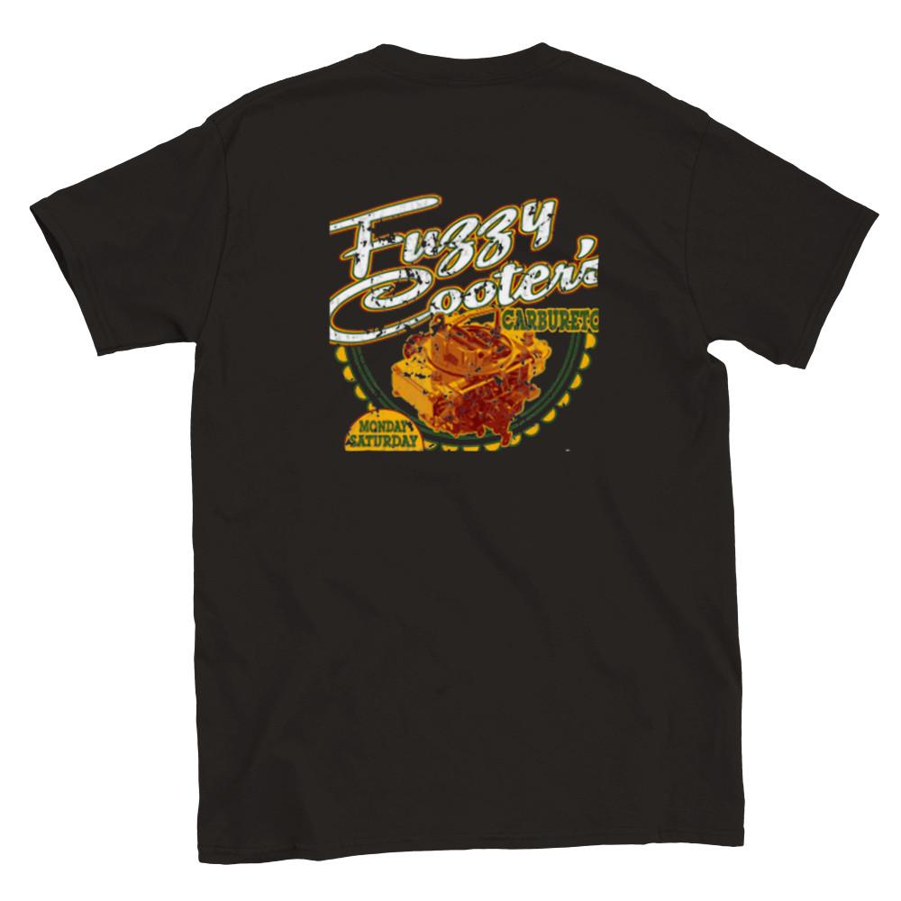 Fuzzy Cooters Carb Shop - Back Print - Classic Crewneck T-shirt Unisex T-Shirt XXXXL