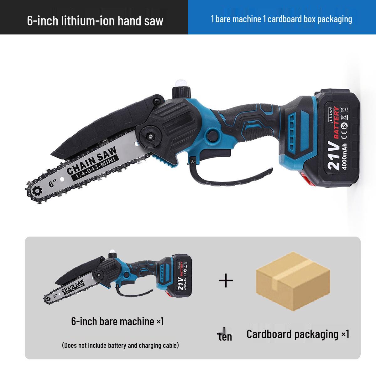 

High-Endurance Portable Lithium Battery Handheld Chainsaw - Durable, Rechargeable, Mini Outdoor Saw