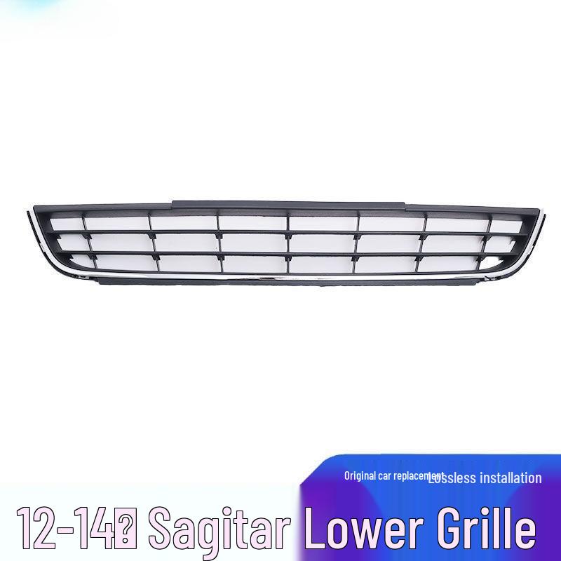 Compatible Lower Middle Grille with Bright Strip for Volkswagen Sagitar 2012-2014 Front Bumper