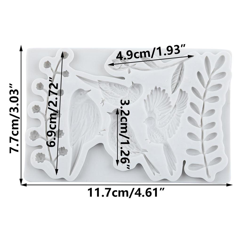 Magpie Silicone Molds Leaves Fondant Mold Cake Decorating Tools Cupcake Topper Chocolate Candy Craft Gum Paste Polymer Clay