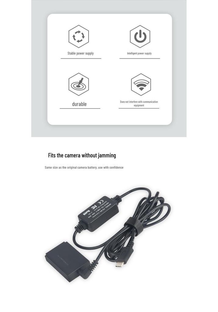 USB-C Adapter for Canon EOS M & M2 Series with LPE12 Battery Box