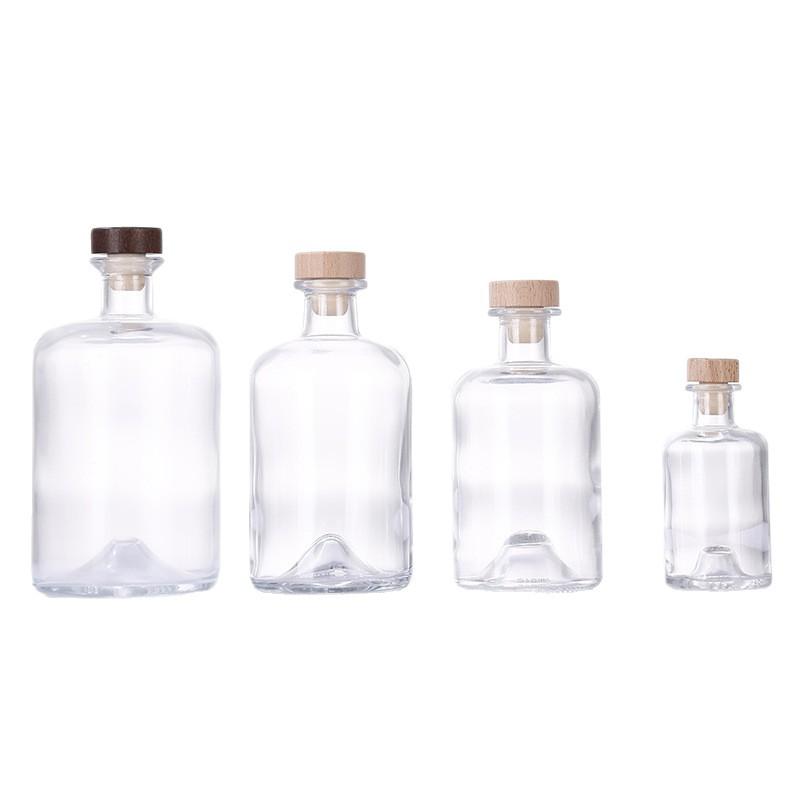 Glass Baijiu & Plum Wine Bottle with Concave Bottom - Ideal for Homebrewing and Infusions