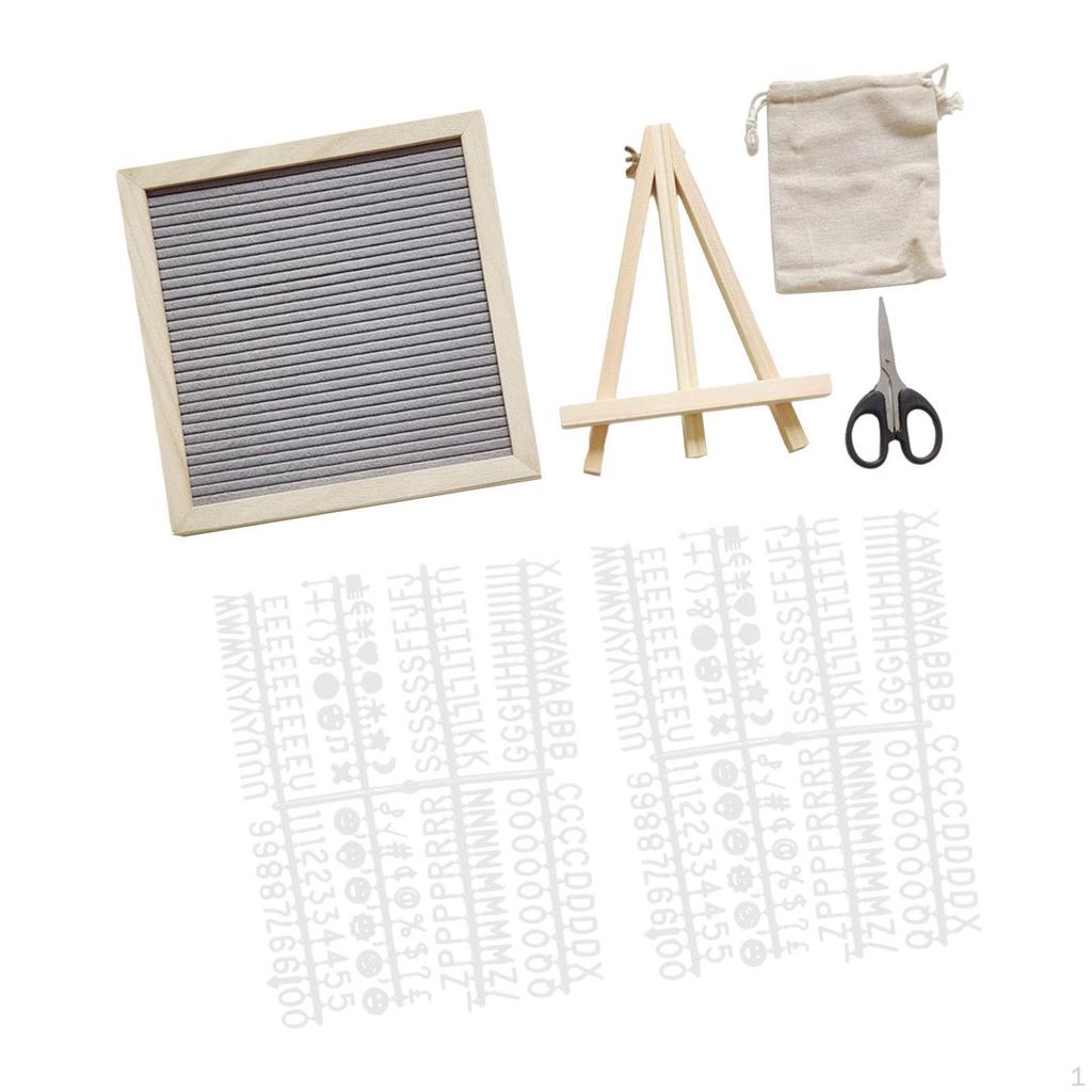 Babilla of Modifiable Felt Letters with A Stand Office Ornament for Classroom
