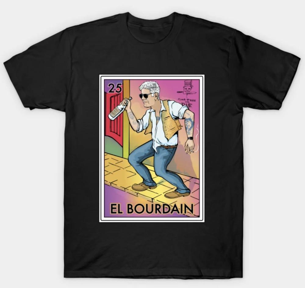 Anthony Bourdain Celebrity Chef Cook Mexican Lottery  Unisex S-3XL Black Unisex T-Shirt XXXXL