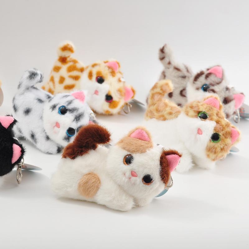 Cartoon Cat Plush Pendant Decoration Stuffed Doll Keychain Cute Bag Charm Doll Plush Boys & Girls Birthday Gift