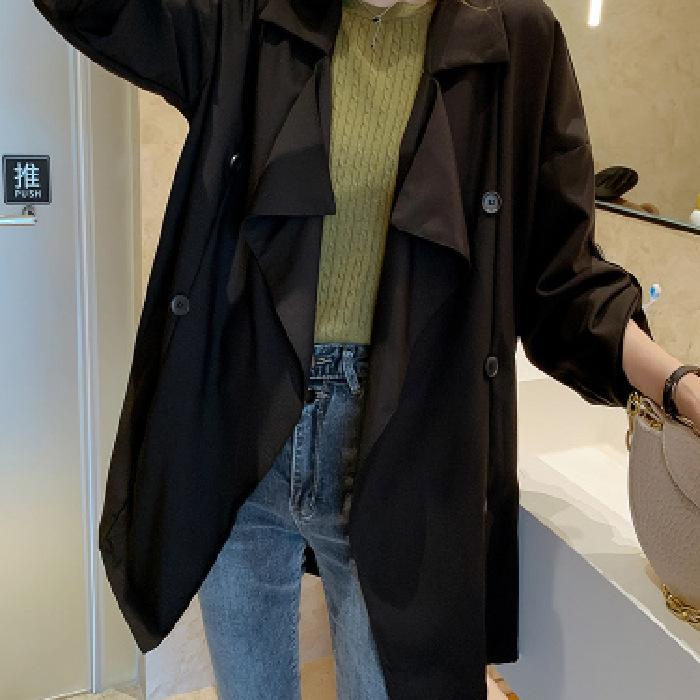 Autumn New Korean Version Women's Windbreaker Mid To Long Small To Thin Popular Coat Jacket