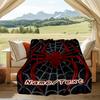 1PC Custom Name Spider Web Outdooor Flannel Blankets Throw Blanket All-Season Throw Gift Bedspread for Couch, Bed, Camping Holiday Birthda
