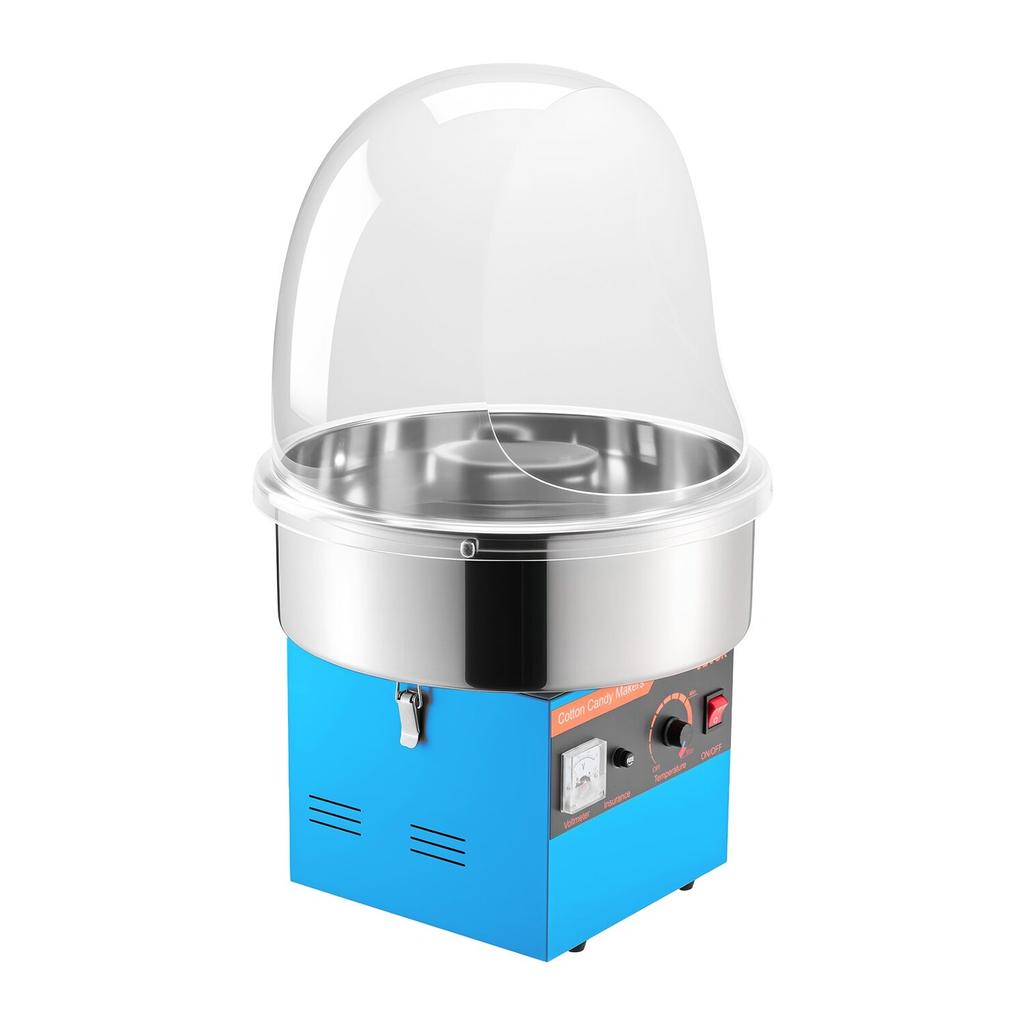 Electric Cotton Candy Machine, 1000W Electric Floss Maker With Cover, Commercial Cotton Candy Machine w/Stainless Steel Bowl & Sugar Scoop, Ideal for