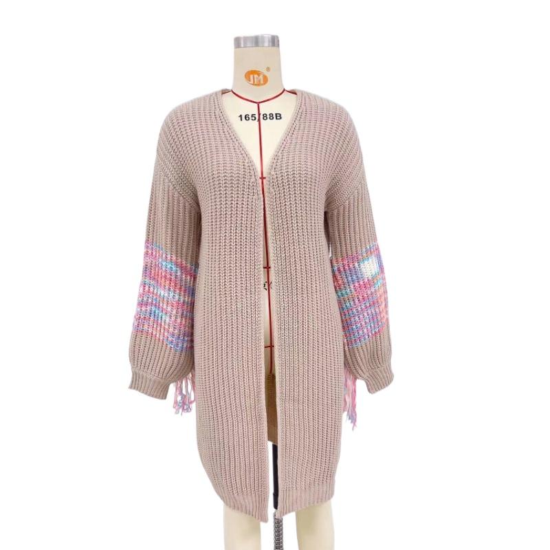 

IHUASU Осенне-зимний женский свитер с бахромой Трикотаж Вязаный свитер XL абрикосовый