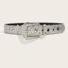 Shinning Rhinestone Belt Woman Faux-leather Y2K Style Girls Belt for Jeans Men