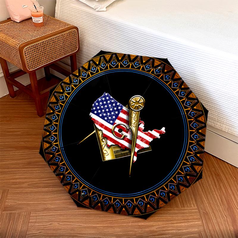 1PC Freemasonry Umbrella Portable Folding Umbrella Iron Frame Hole Bone Structure Outdoor Home Umbrella A6