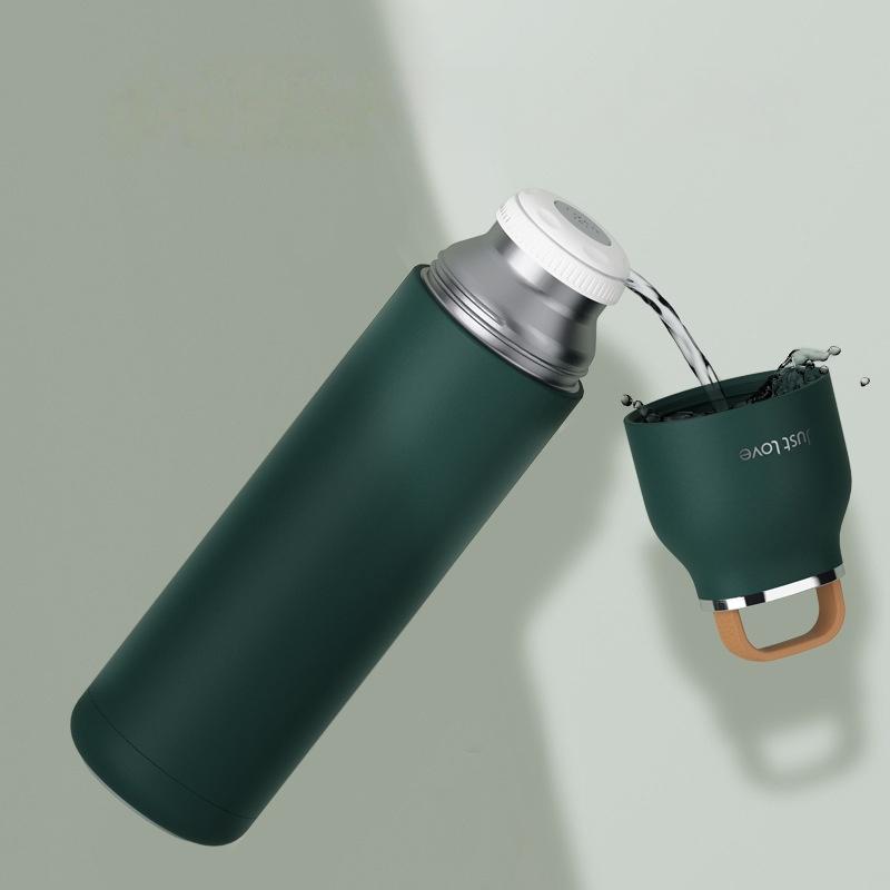 500ML Stainless Steel Thermal Cup Insulated Vacuum Flask Sports Water Bottle for Iced Coffee Travel Car Gift Cup Customizable