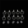 10 Sets Universal 1/4 Turn Quick Release Fasteners Turn Race Fairing Quick Release Romoval Fasteners Silver