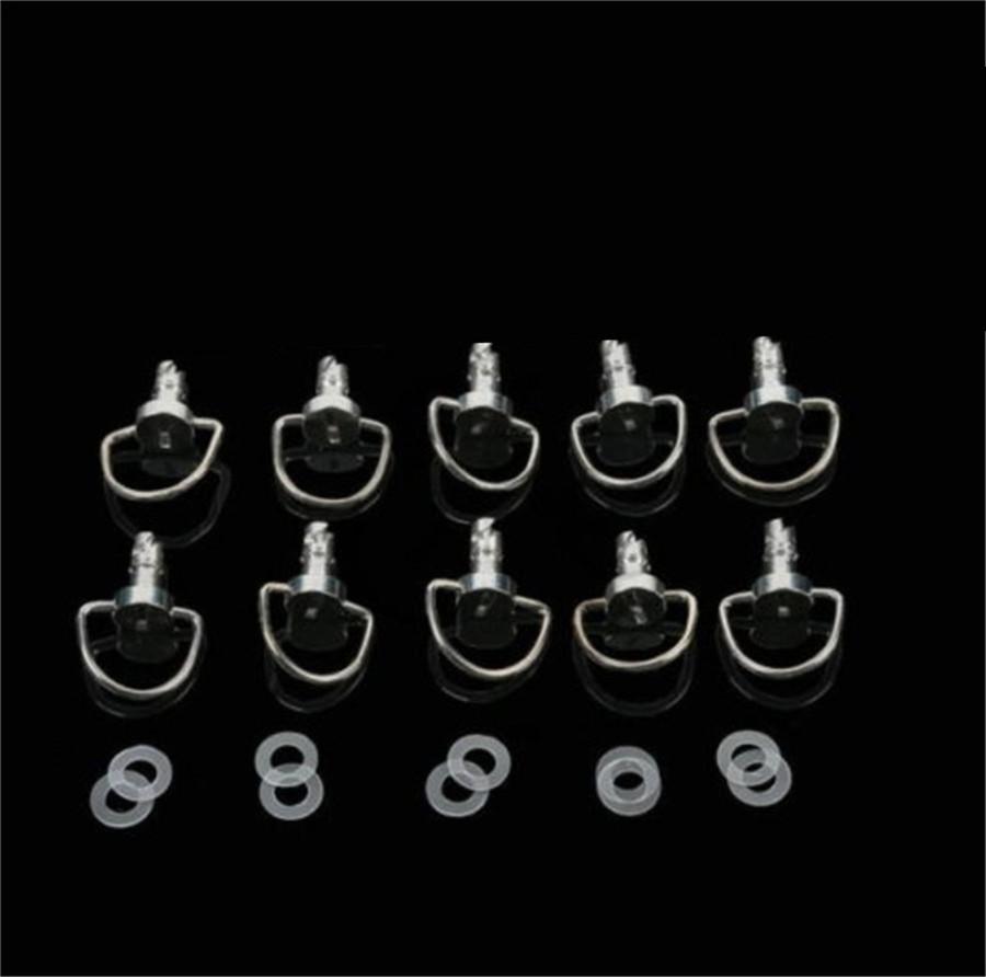 10 Sets Universal 1/4 Turn Quick Release Fasteners Turn Race Fairing Quick Release Romoval Fasteners Silver