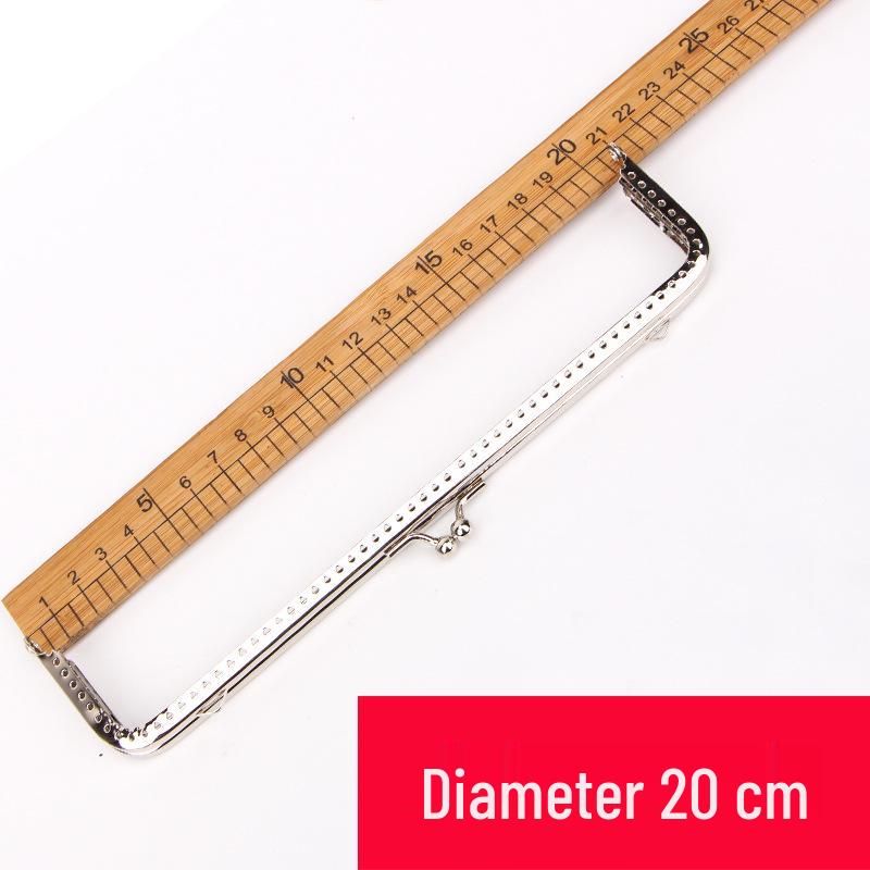 Silberne quadratische Schließe für handgefertigte Taschen - Mehrere Größen (6,5 – 20 cm)