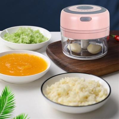 Electric Mini Garlic Chopper Garlic Cutter Garlic Masher, Garlic Press Mincer Pepper Chili Vegetable Nuts Meat Grinder Food Processor Mincer